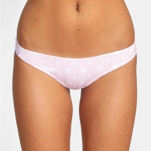 RVCA Medium Bottoms Bikini Balance Act Cheeky Bottom in Bella pink ying yang NWT